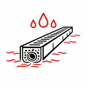Residential channel drain installation