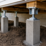 Concrete pier foundation support system