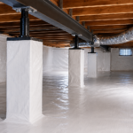Encapsulated crawl space for moisture control