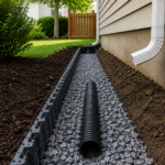 Residential drainage correction near foundation
