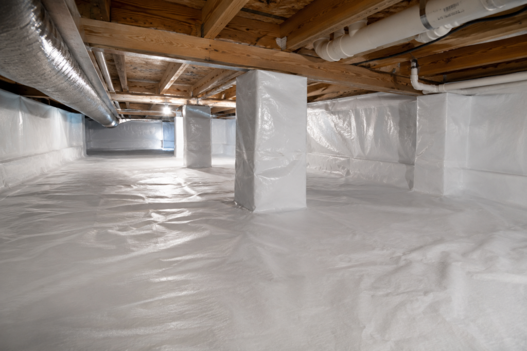 Waterproofing 7 Encapsulated crawl space for moisture control