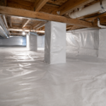 Encapsulated crawl space for moisture control