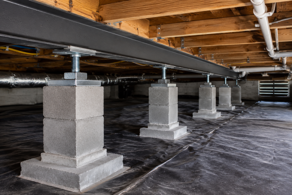 Residential pier and beam foundation repair