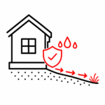Residential drainage correction near foundation
