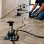 Residential foundation repair using hydraulic piers