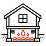 Waterproofing 1 Water damage beneath residential home