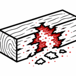 wood rot caused by excess moisture