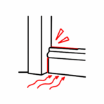 Interior trim separation from foundation movement