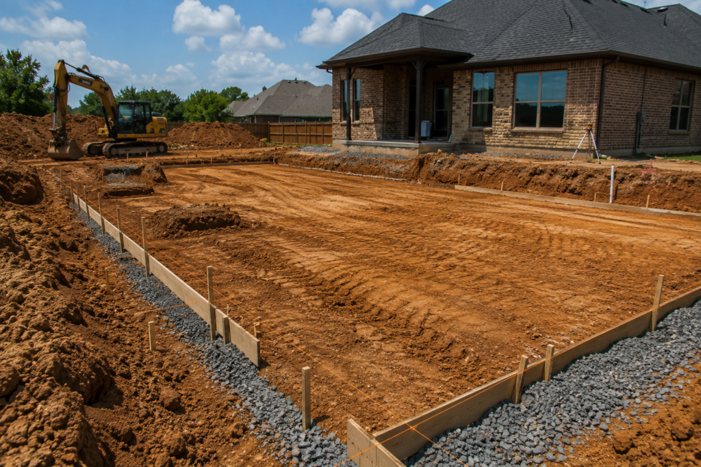 residential home foundation site preparation